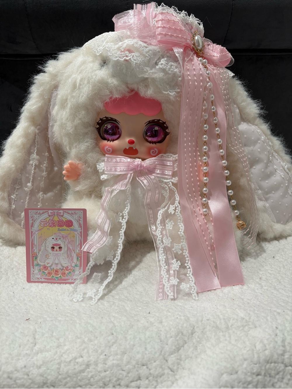Kebidou Naifu 600%V3 Rabbit Language Among Flowers Rabbit in bloom white bunny
